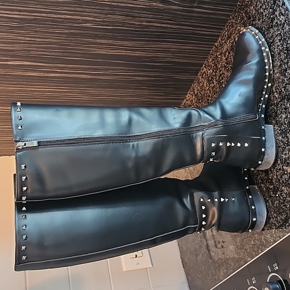 Valentino Leather Boots Black Size 8 - Picture 3 of 12
